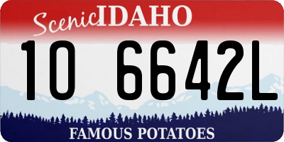 ID license plate 1O6642L