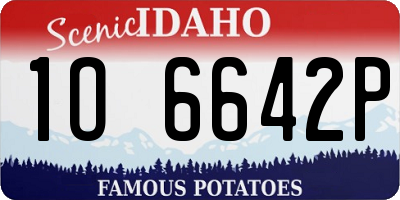 ID license plate 1O6642P