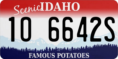 ID license plate 1O6642S