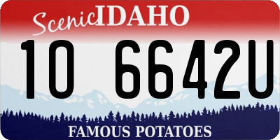 ID license plate 1O6642U