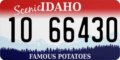 ID license plate 1O6643O
