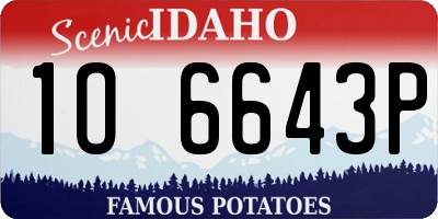 ID license plate 1O6643P