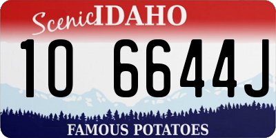 ID license plate 1O6644J