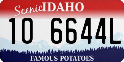 ID license plate 1O6644L