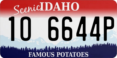 ID license plate 1O6644P