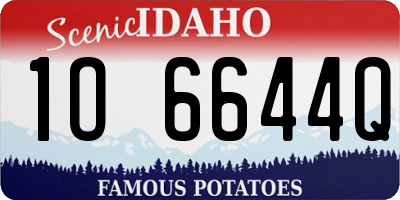 ID license plate 1O6644Q