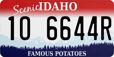 ID license plate 1O6644R