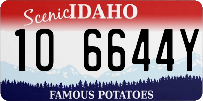 ID license plate 1O6644Y