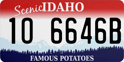 ID license plate 1O6646B