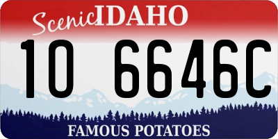 ID license plate 1O6646C