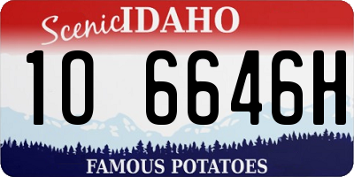 ID license plate 1O6646H