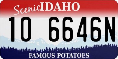 ID license plate 1O6646N