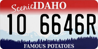 ID license plate 1O6646R