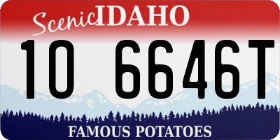 ID license plate 1O6646T