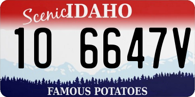 ID license plate 1O6647V