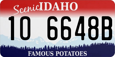 ID license plate 1O6648B