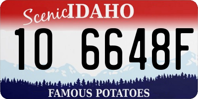 ID license plate 1O6648F