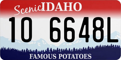 ID license plate 1O6648L