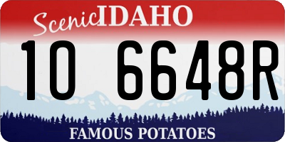 ID license plate 1O6648R
