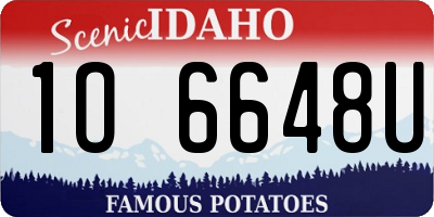 ID license plate 1O6648U