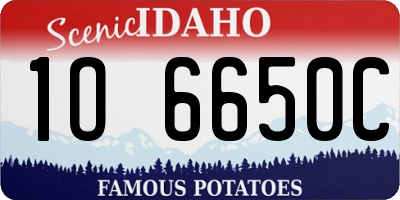 ID license plate 1O6650C