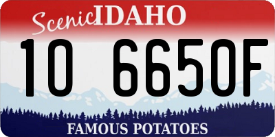 ID license plate 1O6650F
