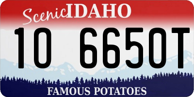 ID license plate 1O6650T
