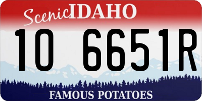 ID license plate 1O6651R