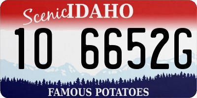 ID license plate 1O6652G