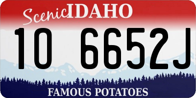 ID license plate 1O6652J
