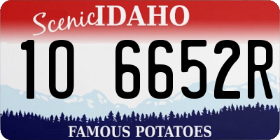 ID license plate 1O6652R