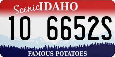 ID license plate 1O6652S