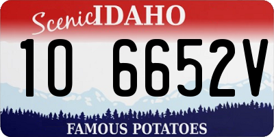ID license plate 1O6652V