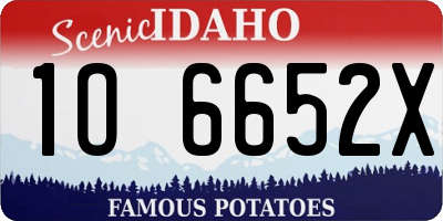 ID license plate 1O6652X