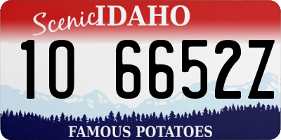 ID license plate 1O6652Z