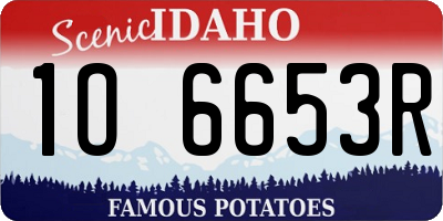 ID license plate 1O6653R
