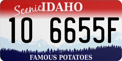ID license plate 1O6655F
