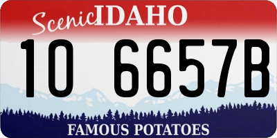 ID license plate 1O6657B