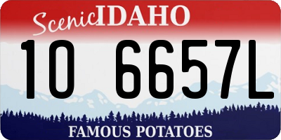 ID license plate 1O6657L
