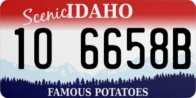 ID license plate 1O6658B