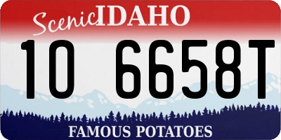 ID license plate 1O6658T