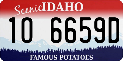 ID license plate 1O6659D