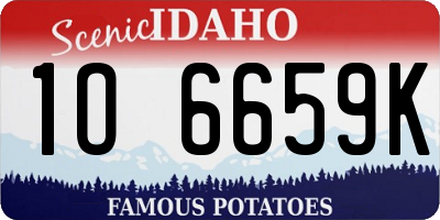 ID license plate 1O6659K