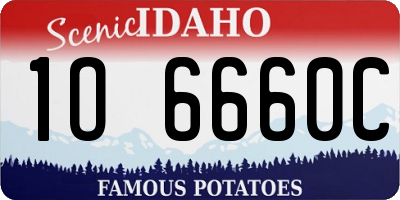 ID license plate 1O6660C