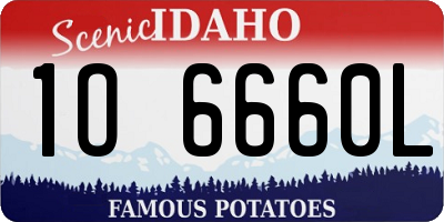 ID license plate 1O6660L