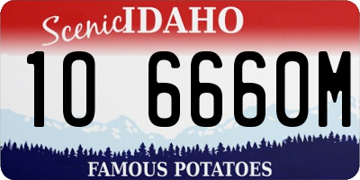 ID license plate 1O6660M