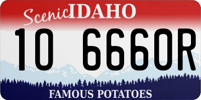 ID license plate 1O6660R