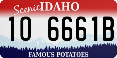 ID license plate 1O6661B