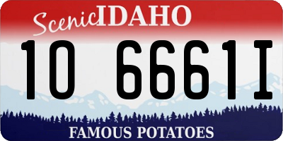 ID license plate 1O6661I