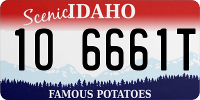 ID license plate 1O6661T